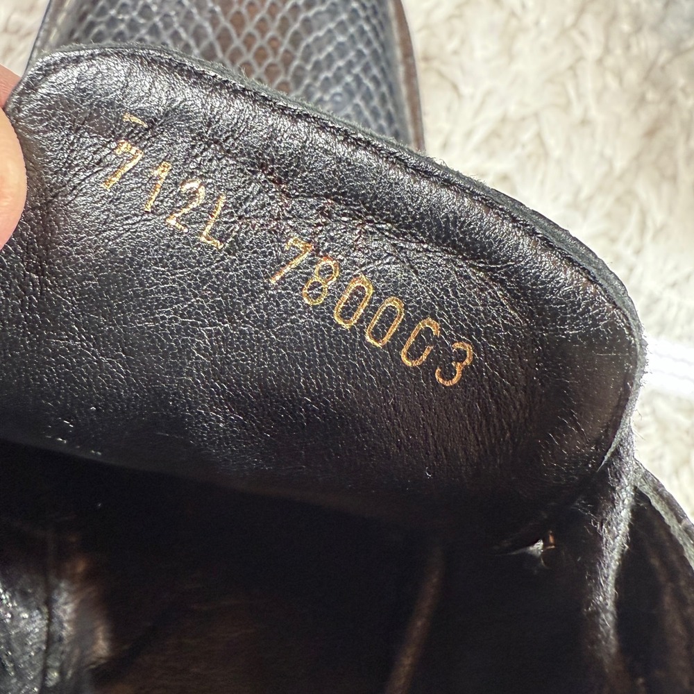 Kenneth Cole Shoes Women's 9B Vintage Black 90s Y2K Leather Block Heel Oxford - Picture 9 of 12